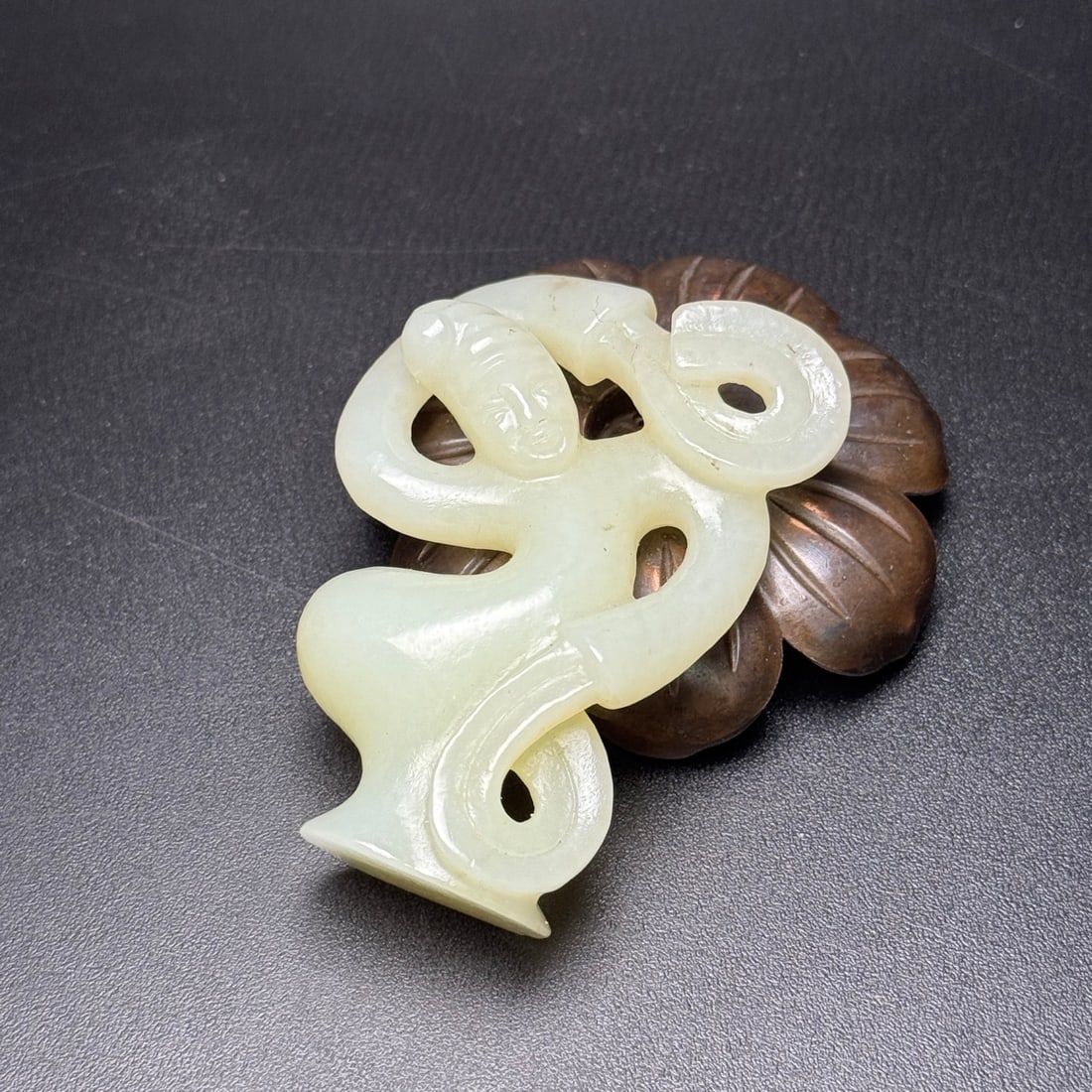 Superb Chinese Hetian Jade Carved Figure Statue - 7