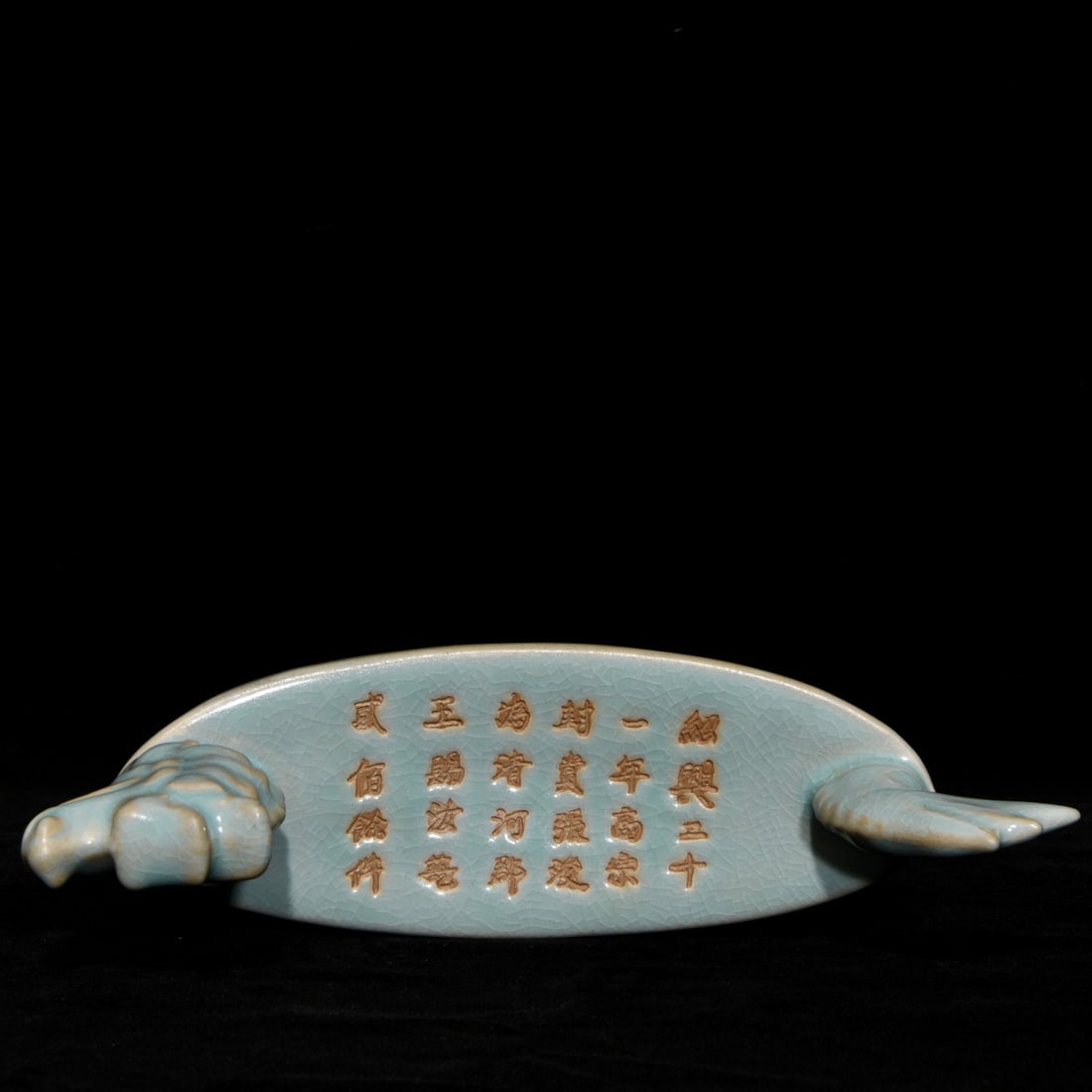 Chinese Ru Kiln Fortune Dragon Porcelain Pillow - 3