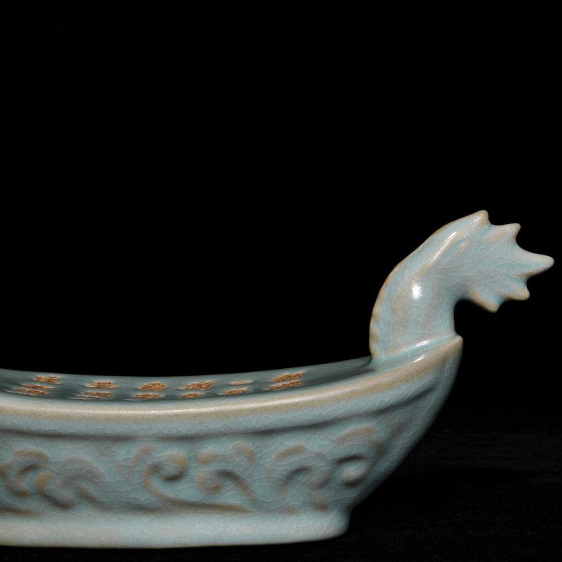 Chinese Ru Kiln Fortune Dragon Porcelain Pillow - 6