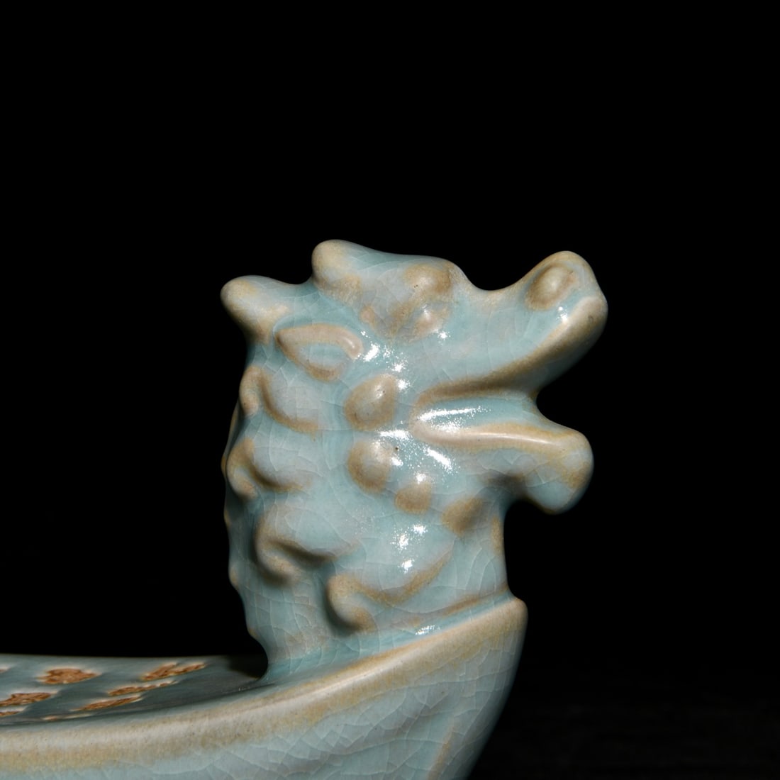 Chinese Ru Kiln Fortune Dragon Porcelain Pillow - 7