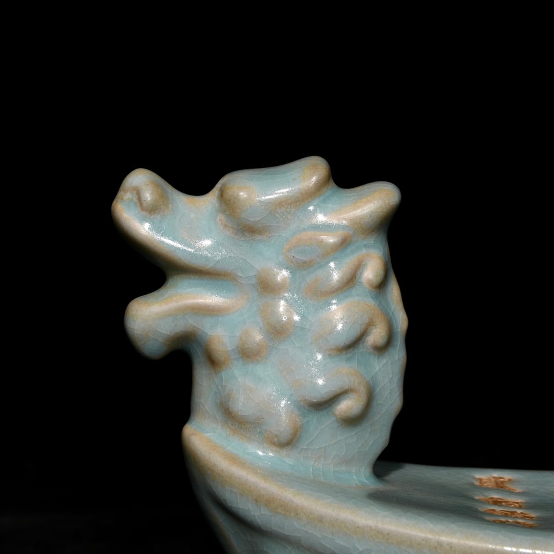 Chinese Ru Kiln Fortune Dragon Porcelain Pillow - 8