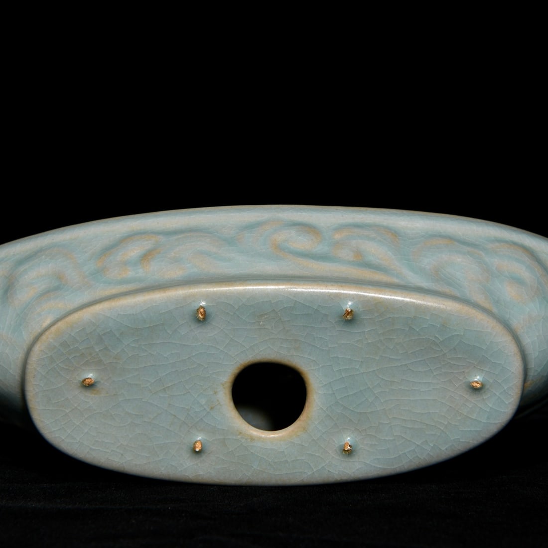 Chinese Ru Kiln Fortune Dragon Porcelain Pillow - 9