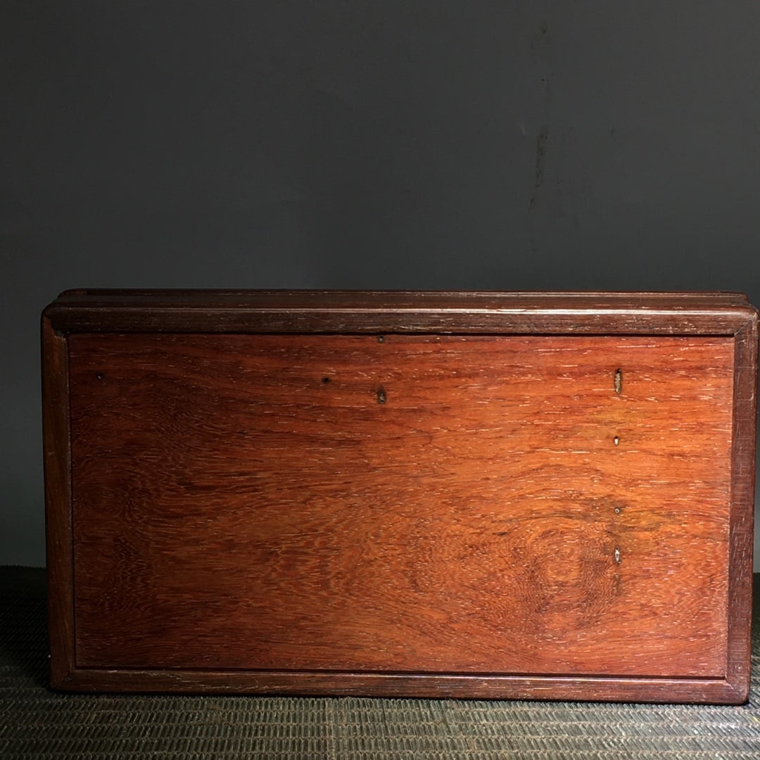 Chinese Huali Wood Inlay Shell Flowers Bird Jewellery Box - 9