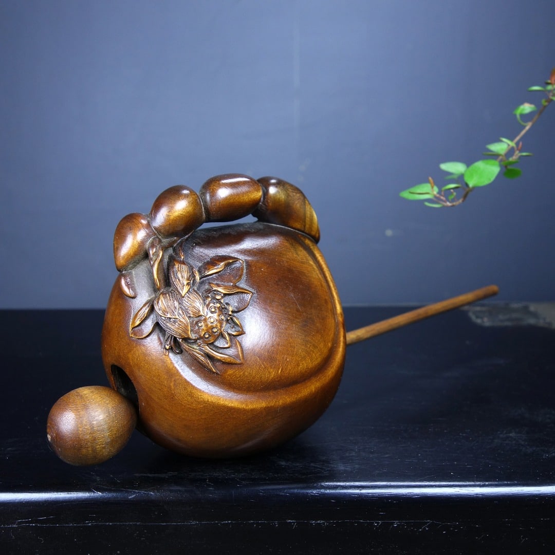 Chinese Boxwood Wood Carved Wooden Fish Statue - 2