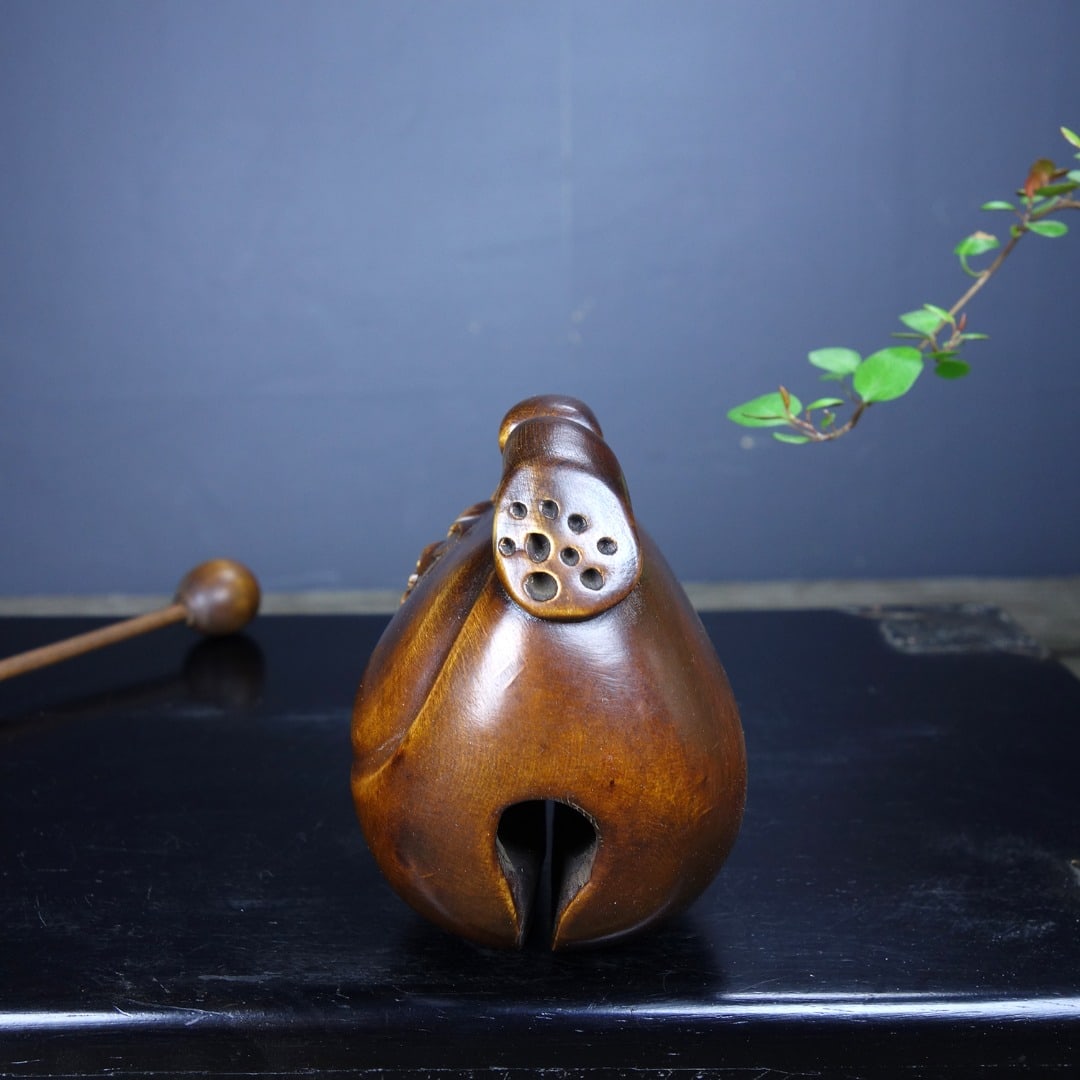 Chinese Boxwood Wood Carved Wooden Fish Statue - 4