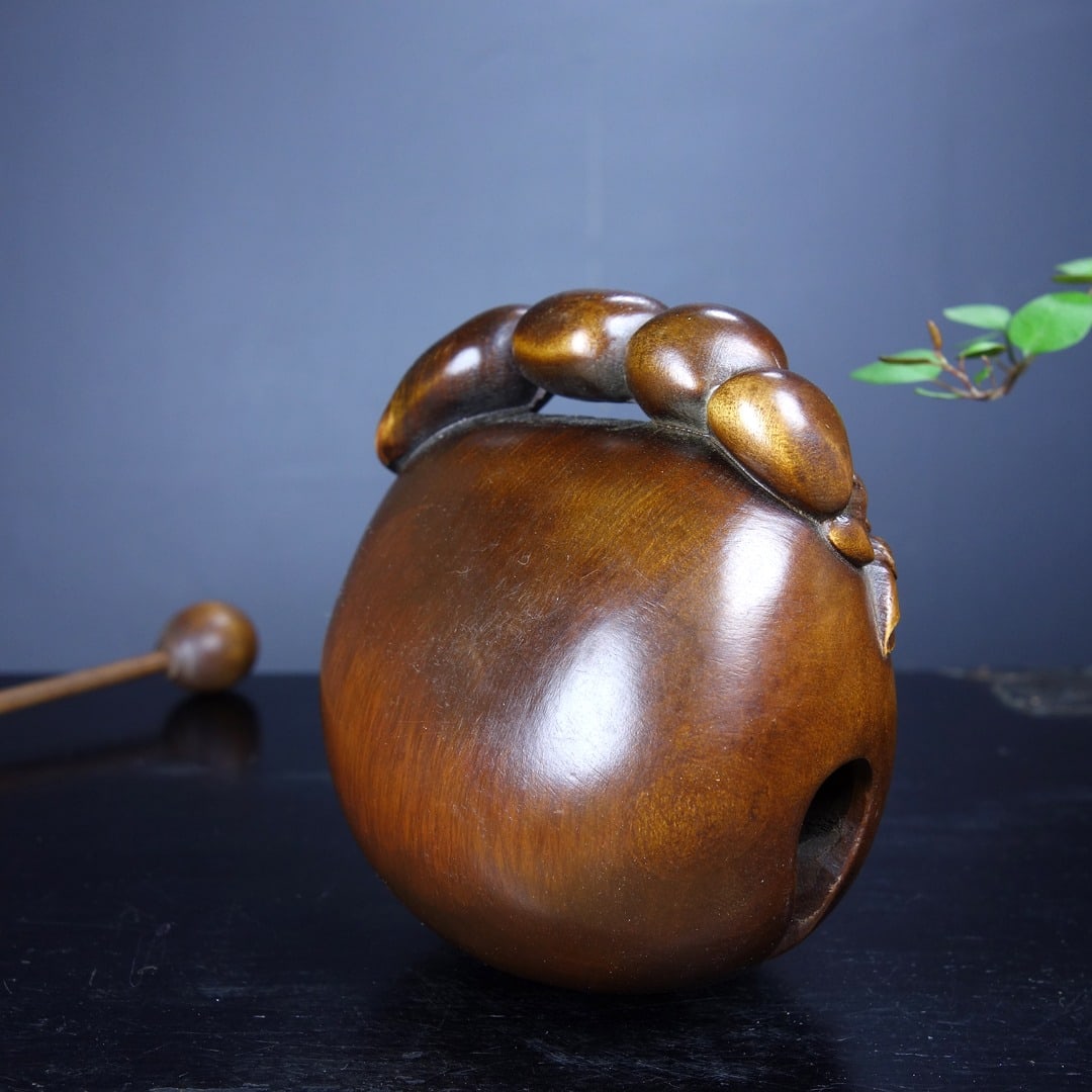 Chinese Boxwood Wood Carved Wooden Fish Statue - 5