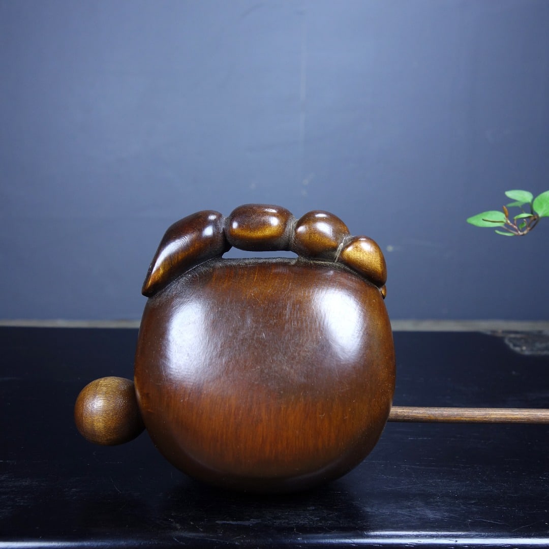 Chinese Boxwood Wood Carved Wooden Fish Statue - 6