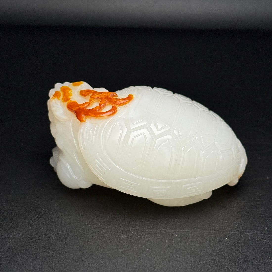 Superb Chinese Hetian Jade Carved Dragon Turtle Statue - 2
