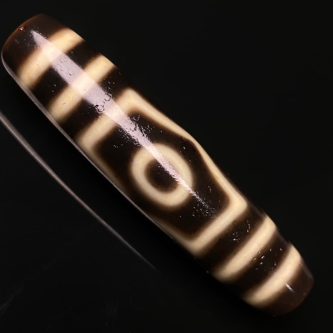 Old Tibetan 3 Eye DZI Agate Lucky Pendant (1 of 9)