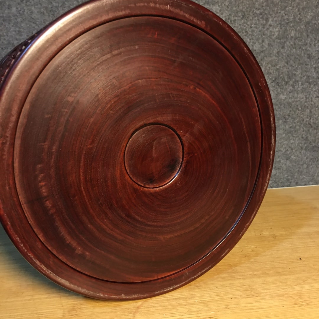 Chinese Huanghuali Wood Low Relief Flowers Bird Design Brush Pot - 9