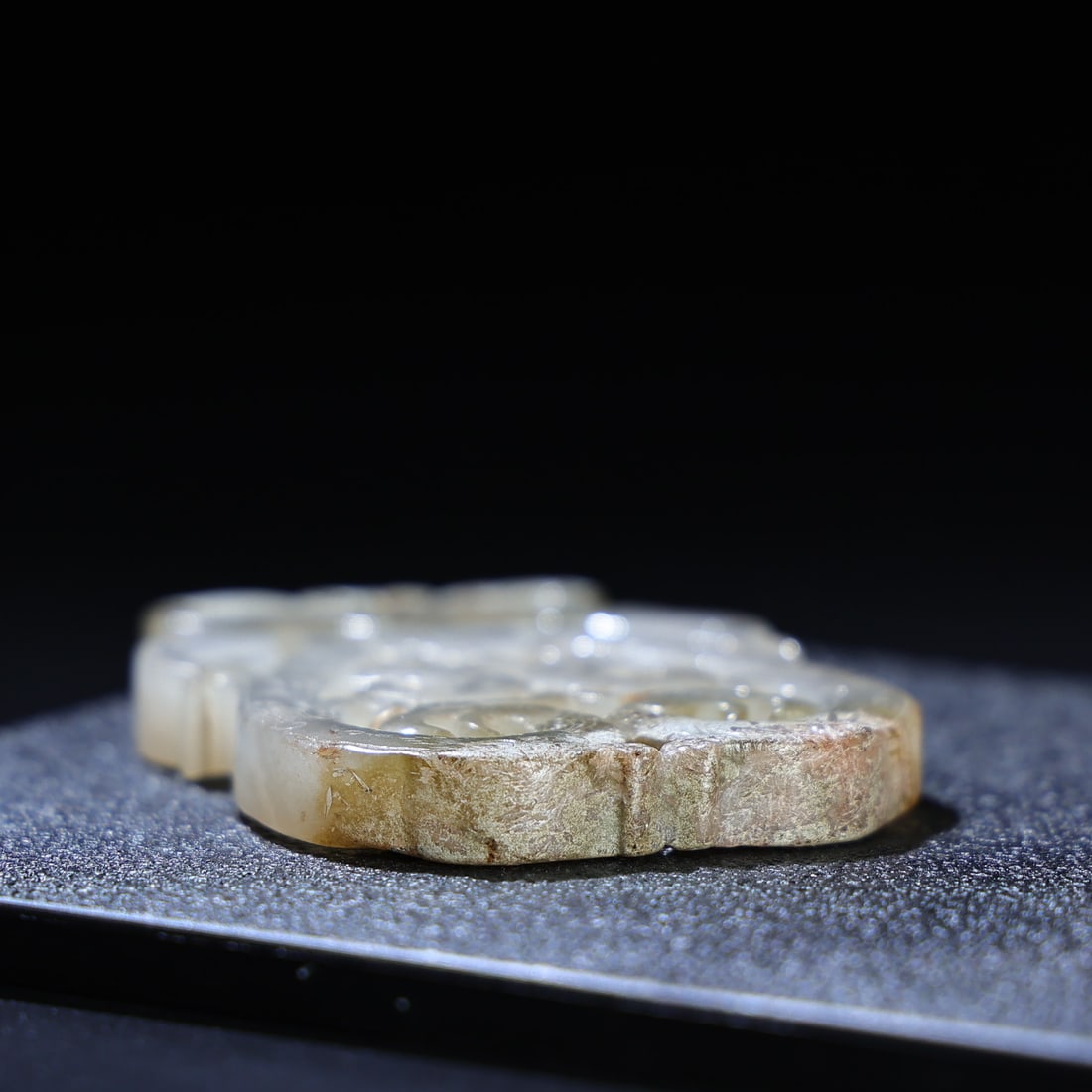 Openwork Chinese Hetian Jade Carved Fortune Dragon Pendant - 9