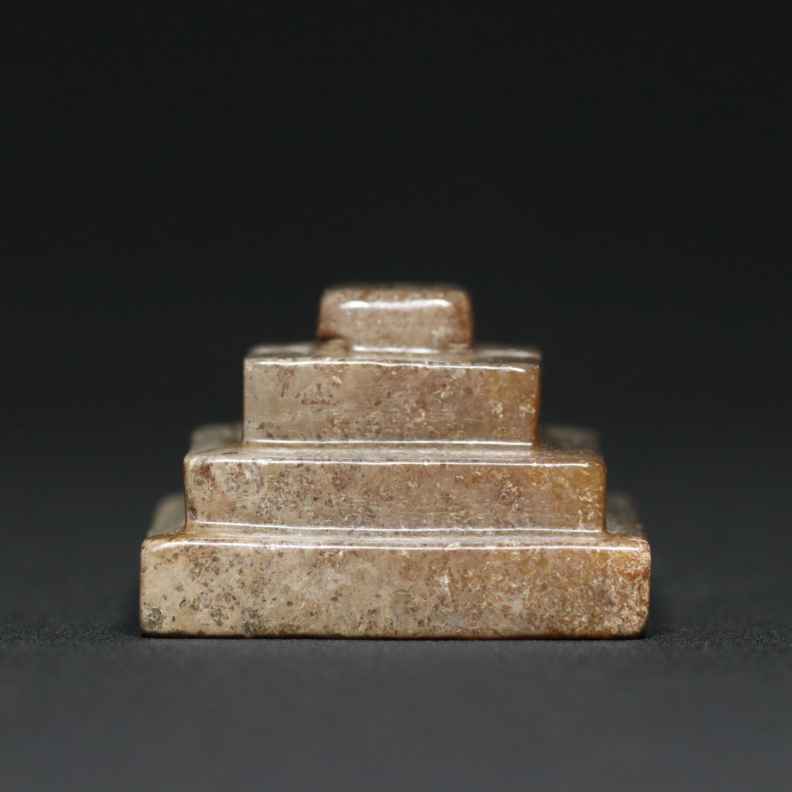 Vintage Chinese Hetian Jade Seal: Title: Vintage Chinese Hetian Jade Seal Origin: Chinese Date/Period: After1910 Materials: Hetian Jade Dimensions: 35 x 35 x 23 (mm)1.38 x 1.38 x 0.90 (inches) Weight: 0.10 lbs/ 47.6 g Reserve: $138.00