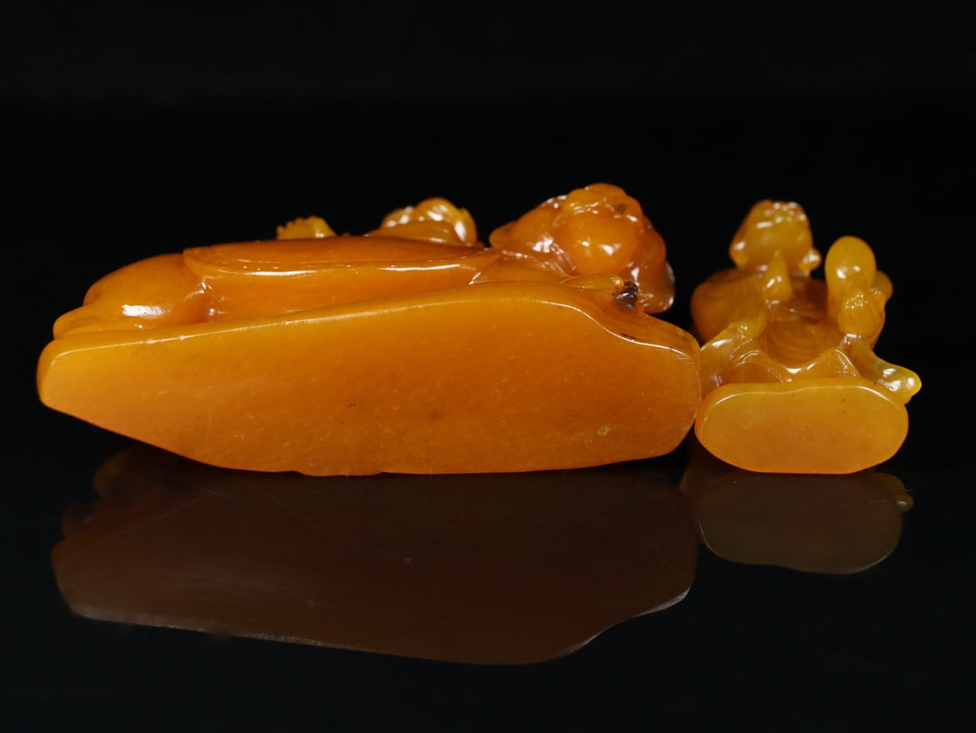 Chinese Tianhuang Stone Hand Carved Dharma Statue - 6