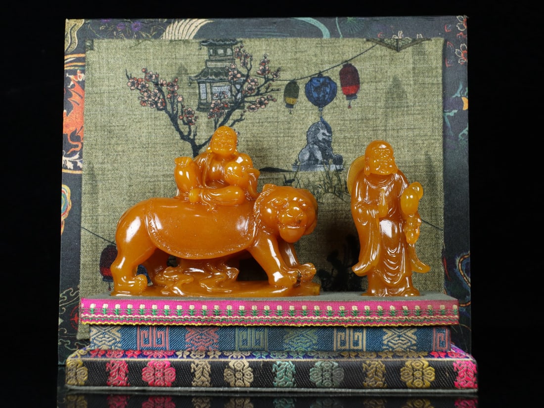 Chinese Tianhuang Stone Hand Carved Dharma Statue - 9