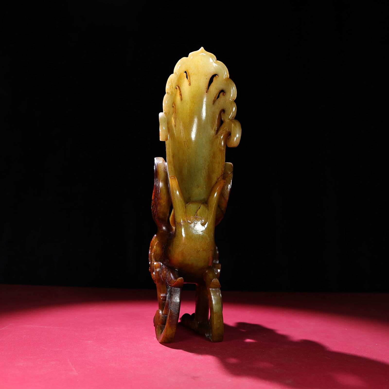 Superb Vintage Chinese Hetian Jade Carved Phoenix Statue - 7