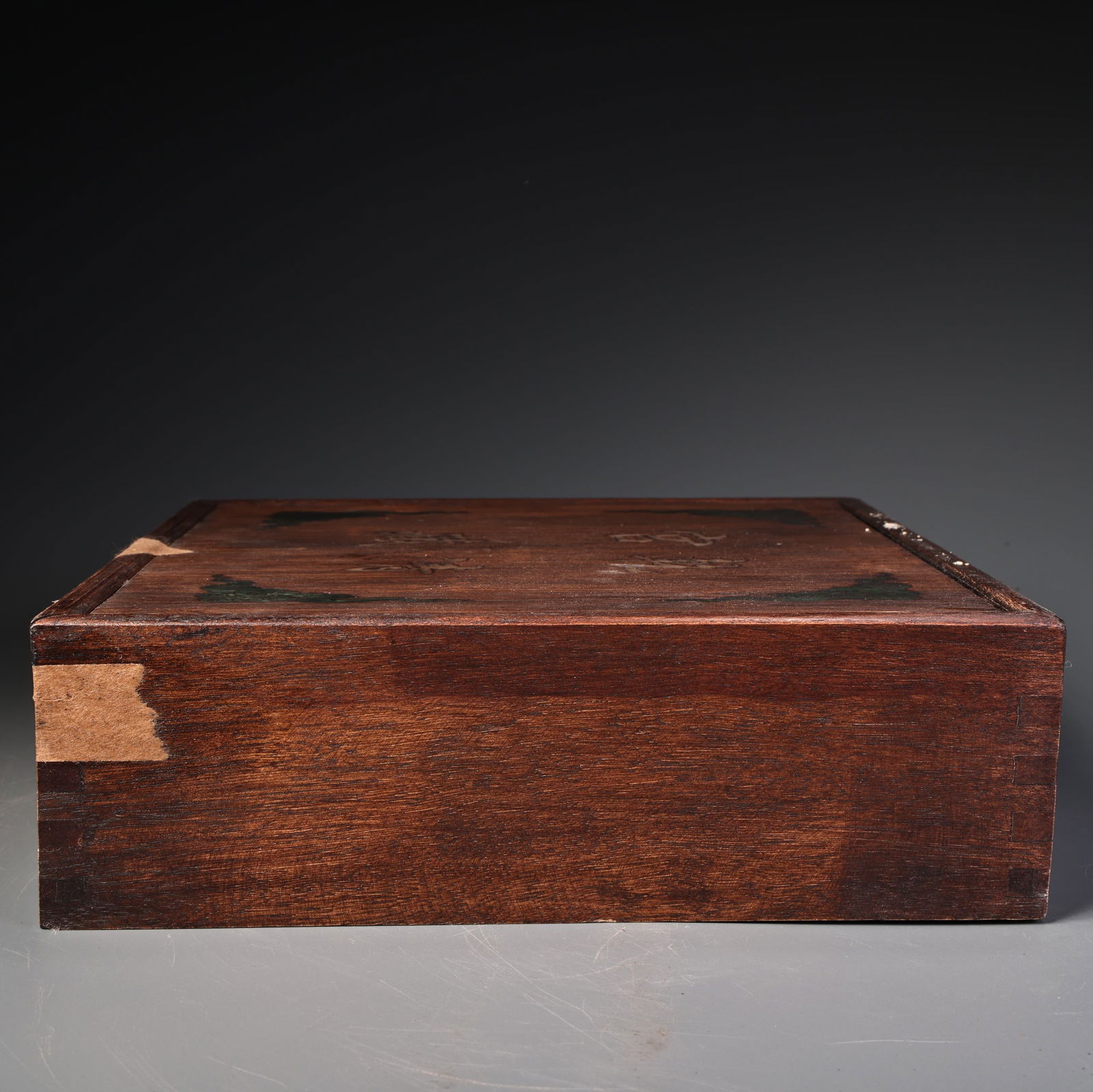 Vintage Chinese Tea Leaf Seal Zitan Wood Box - 3