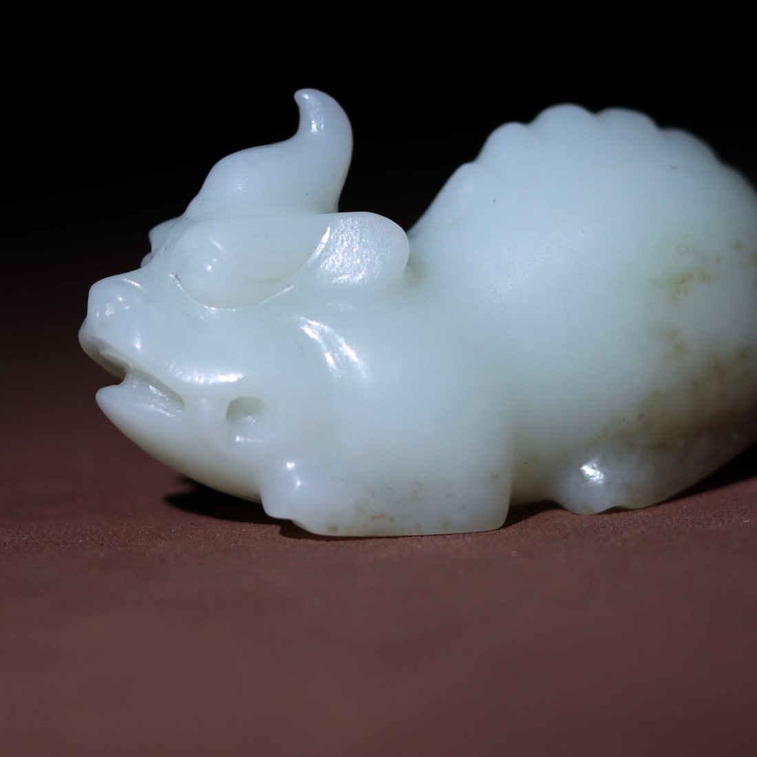 Superb Chinese Hetian Jade Carved Unicorn Statue - 5