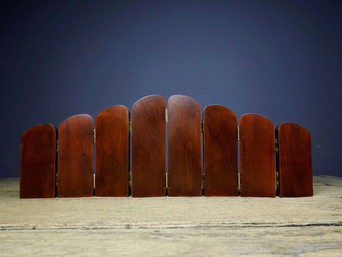 Chinese Boxwood Wood Carved Eight Guardian Deities Box Statue - 7