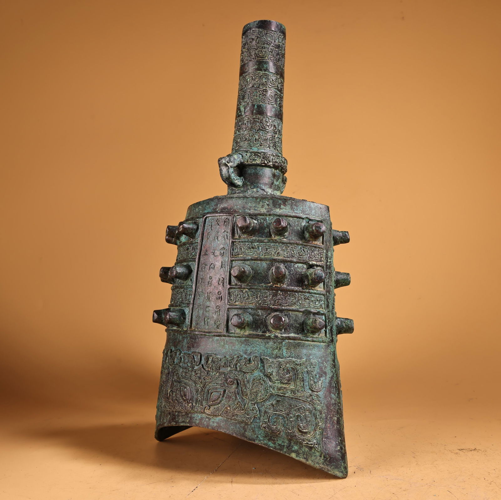 Vintage Chinese Bronze Chime bell Statue - 2