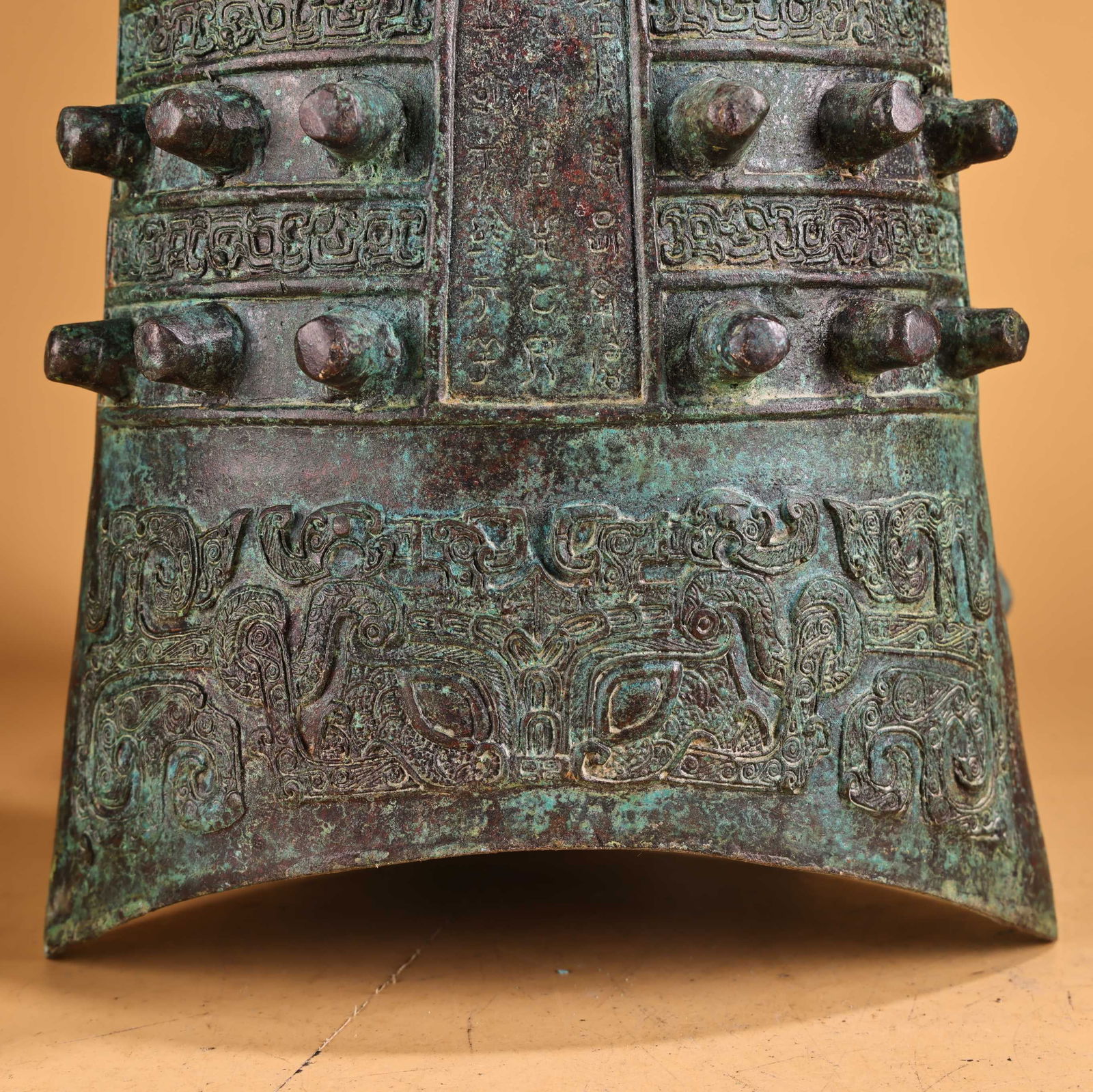Vintage Chinese Bronze Chime bell Statue - 6