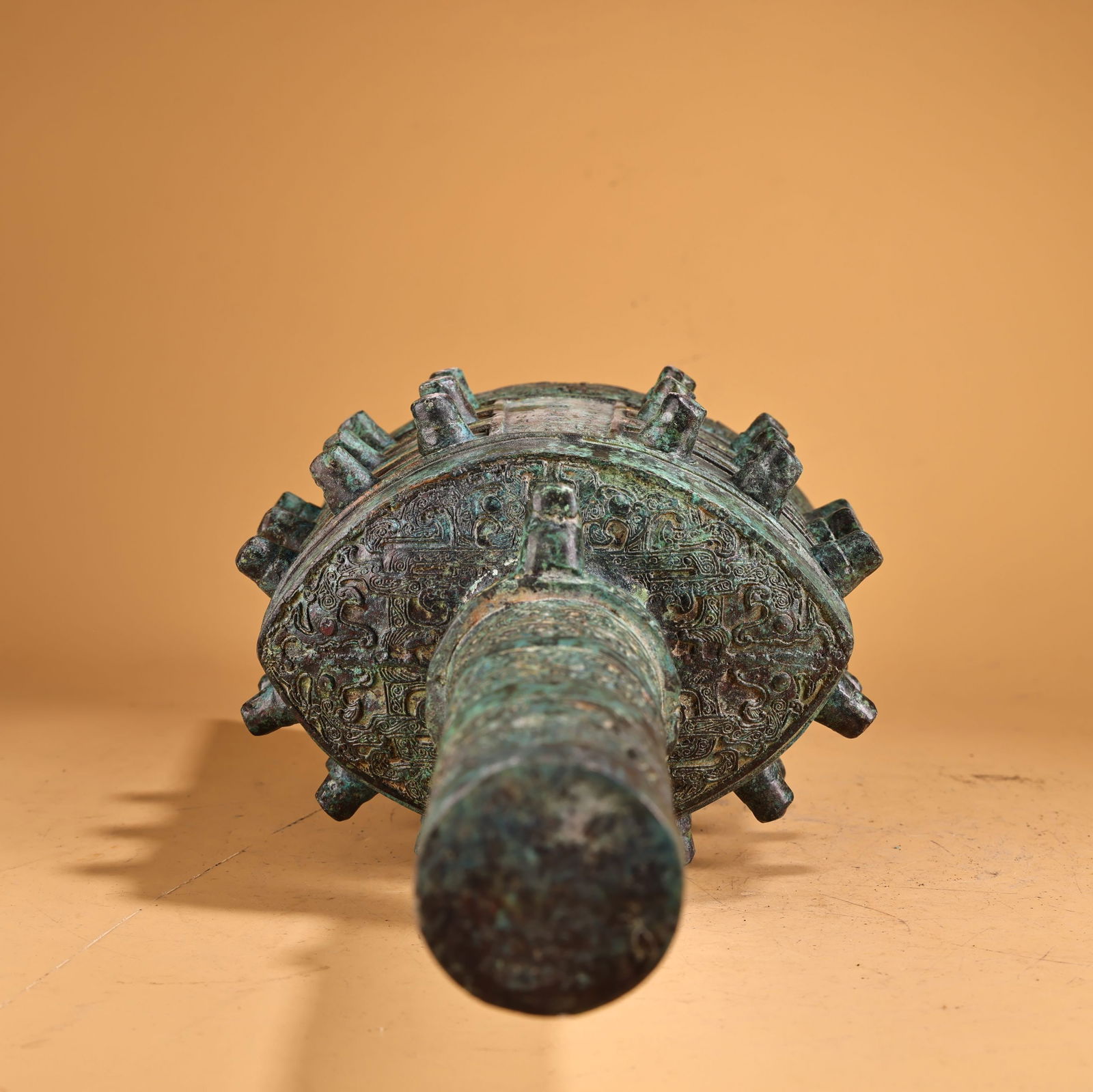 Vintage Chinese Bronze Chime bell Statue - 8