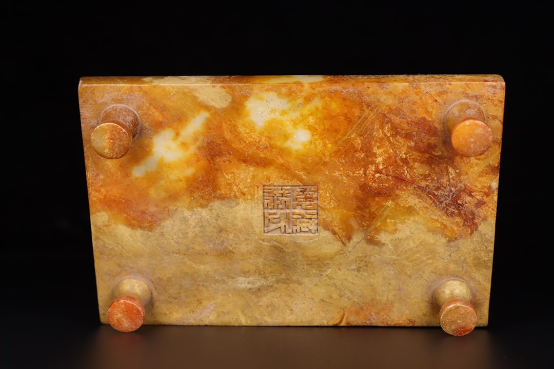 A Pair Superb Vintage Chinese Hetian Jade Carved Dragon Phoenix Incense Burner - 9