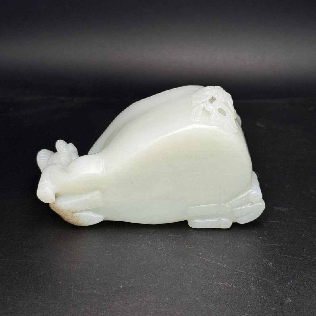 Chinese Hetian Jade Hand Carved Fortune Sheep Wine Cup - 6