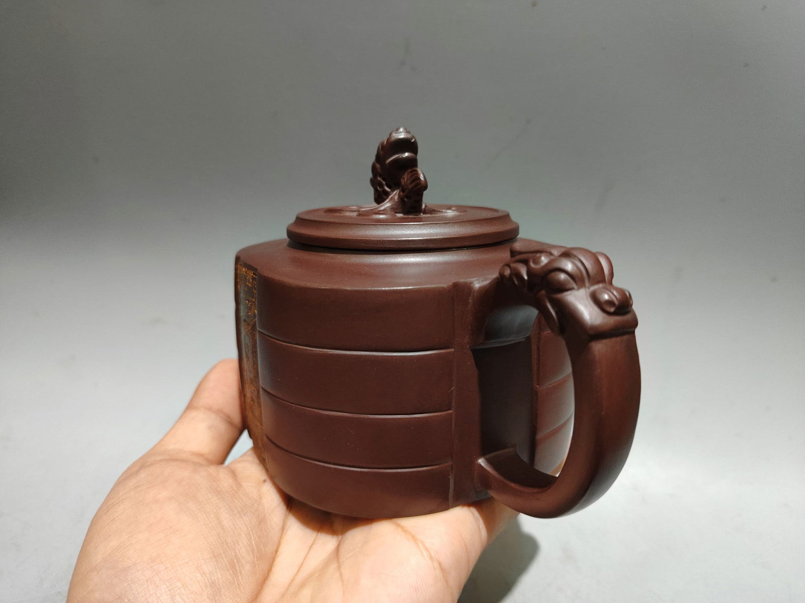Chinese Yixing Zisha Clay Fortune Dragon Teapot - 3