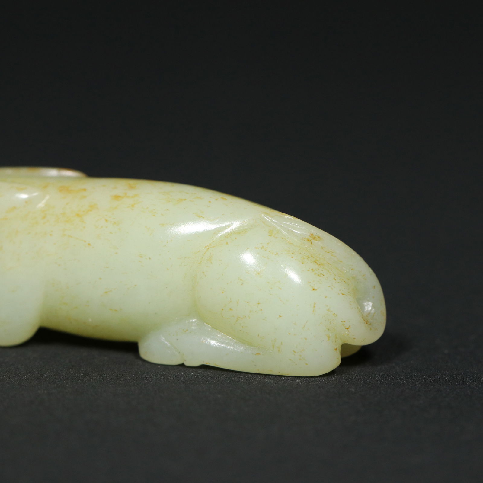 Chinese Hetian Jade Carved Fortune Pig Pendant - 6