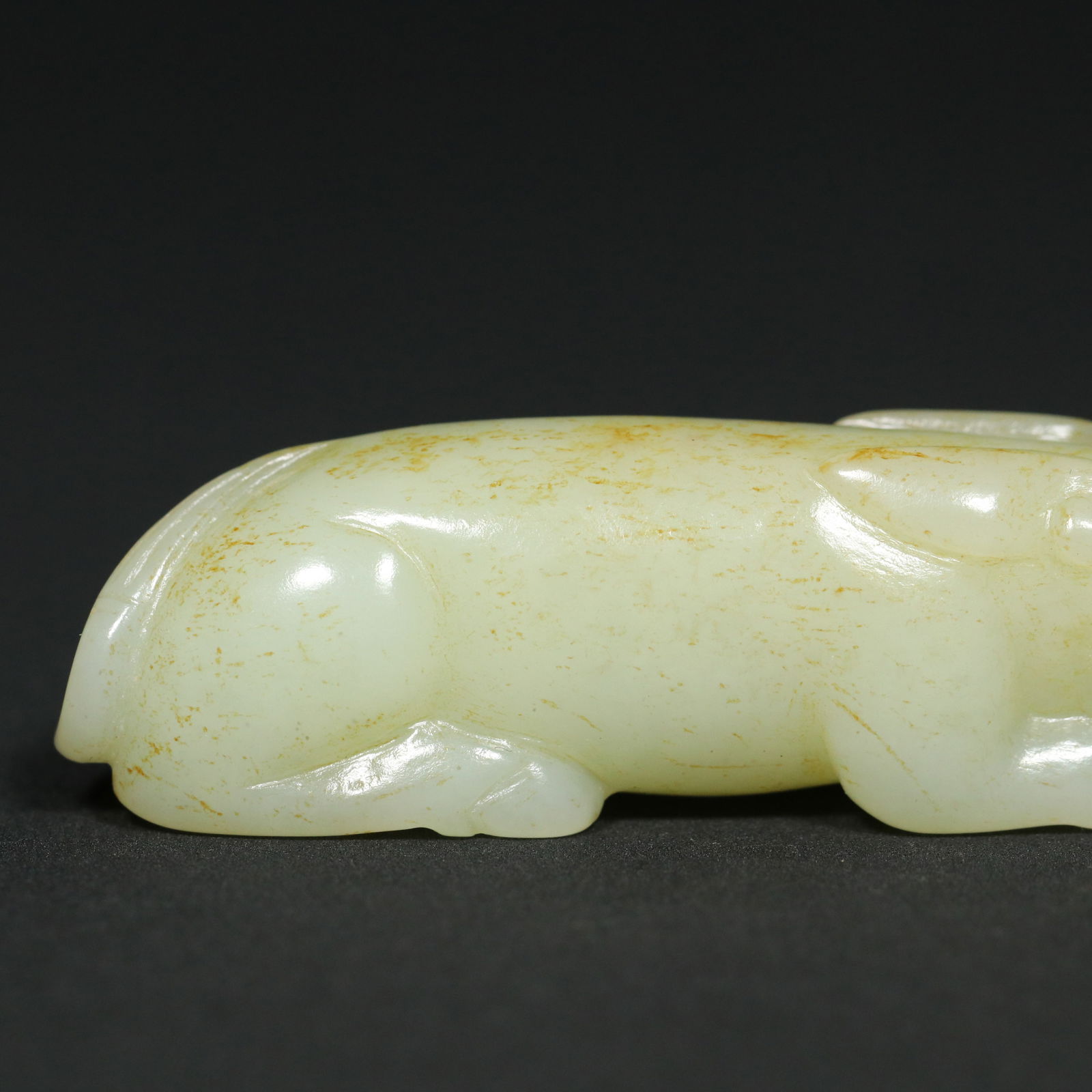 Chinese Hetian Jade Carved Fortune Pig Pendant - 8