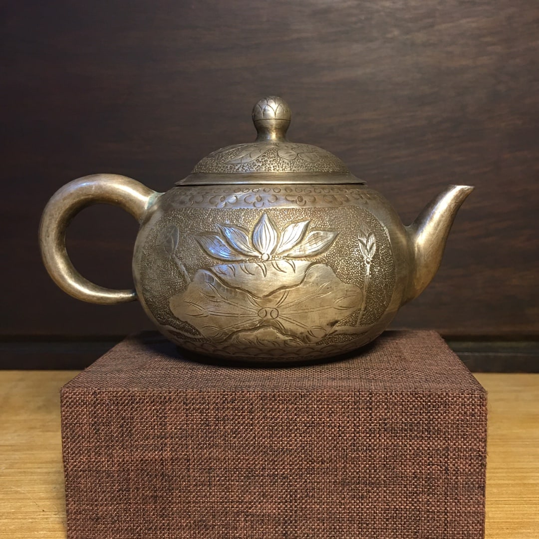 Vintage Chinese Pure Silver Teapot - 2