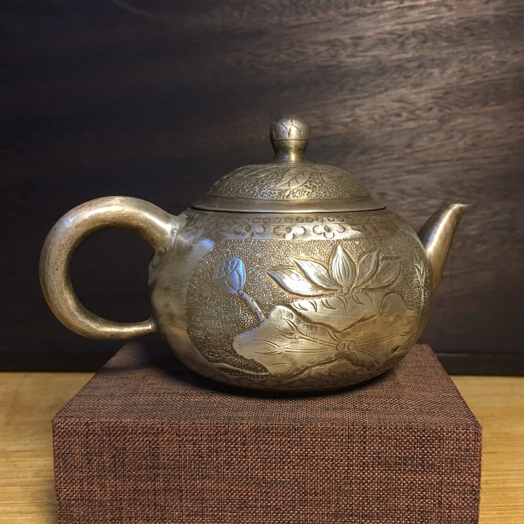 Vintage Chinese Pure Silver Teapot - 3