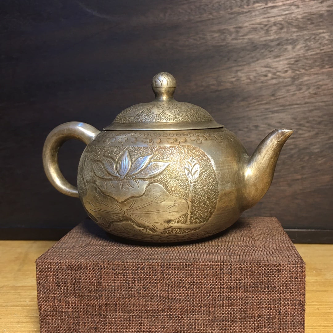 Vintage Chinese Pure Silver Teapot - 4