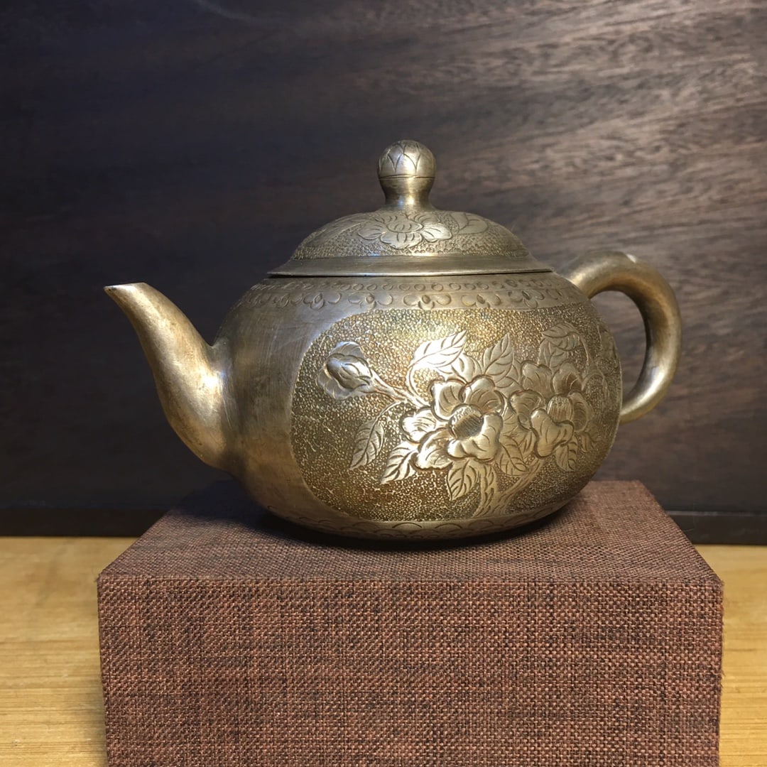 Vintage Chinese Pure Silver Teapot - 5