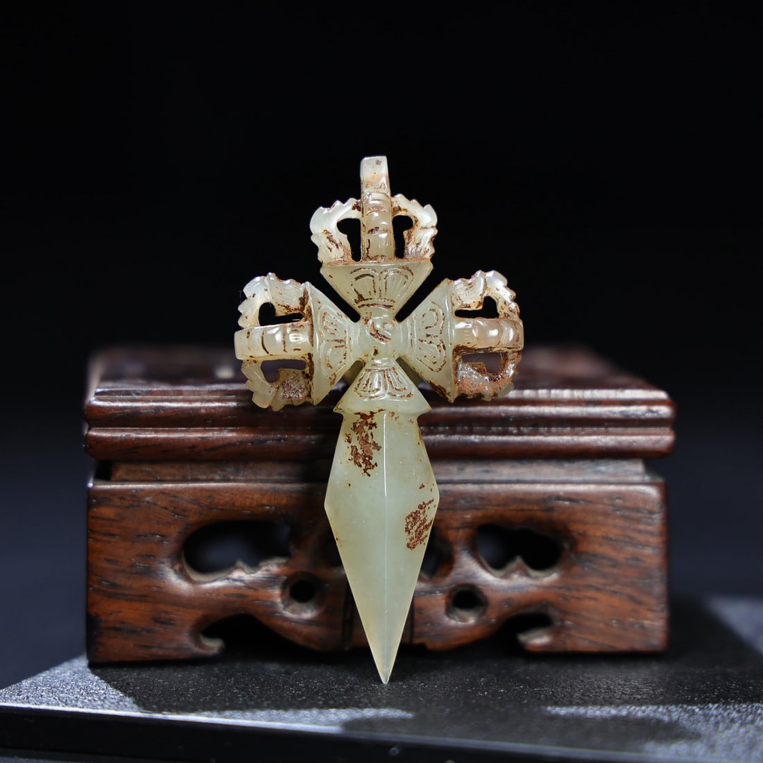 Vintage Chinese Hetian Jade Dharma-vessel Pendant - 5