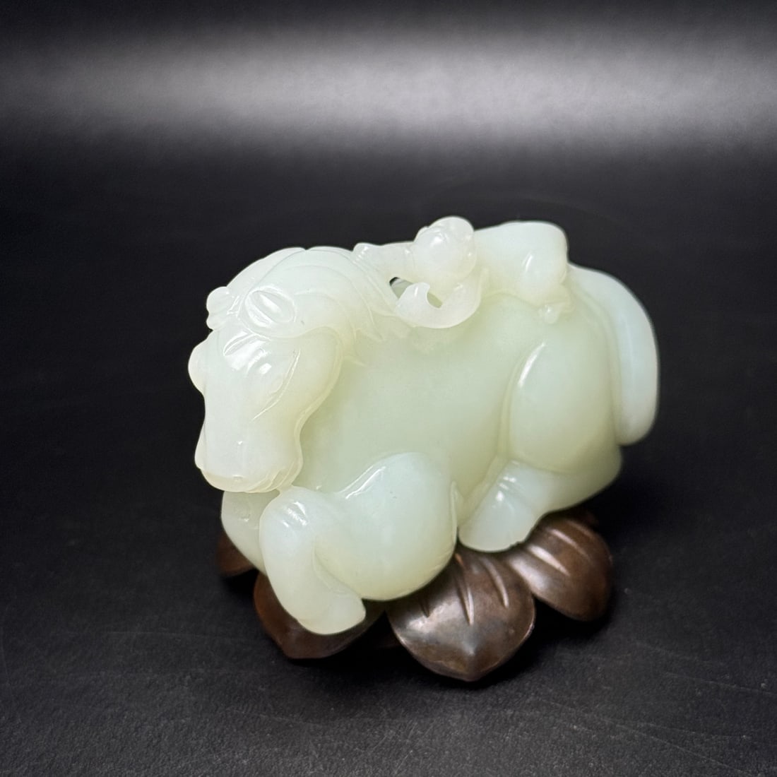 Superb Chinese Hetian Jade Horse & Monkey Statue - 3