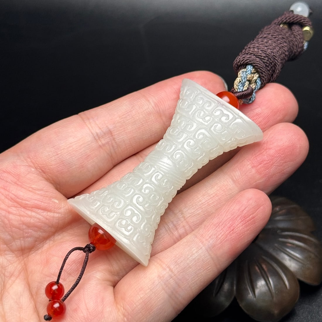 Chinese Hetian Jade Lucky Pendant - 8