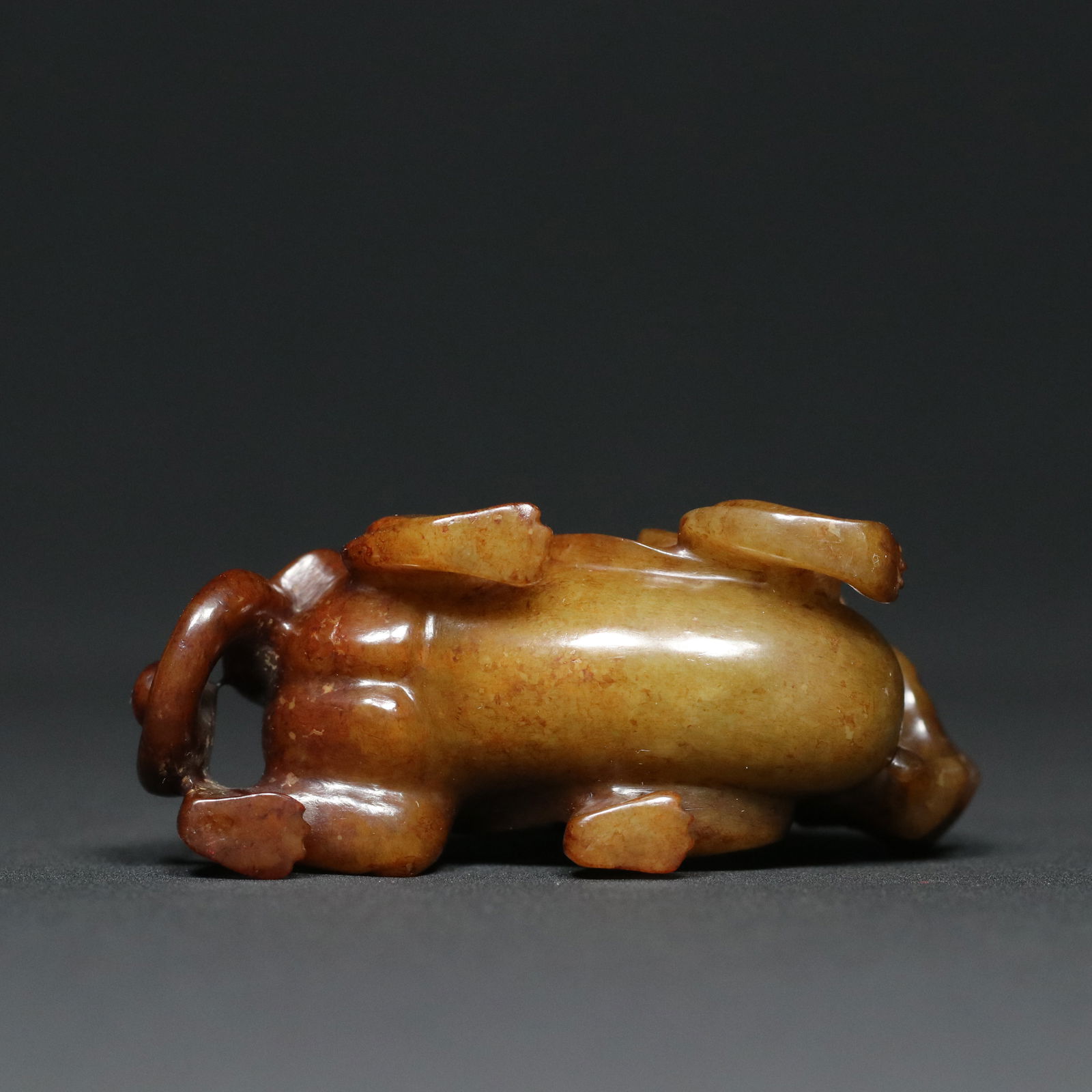 Vintage Chinese Hetian Jade Carved Beast Statue - 3