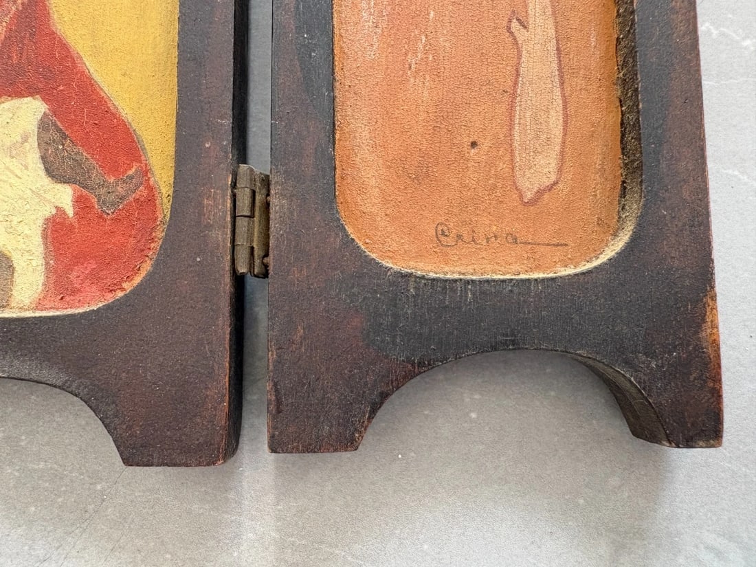 Portrait, Mary, Religious - Painting Antique Original - 7