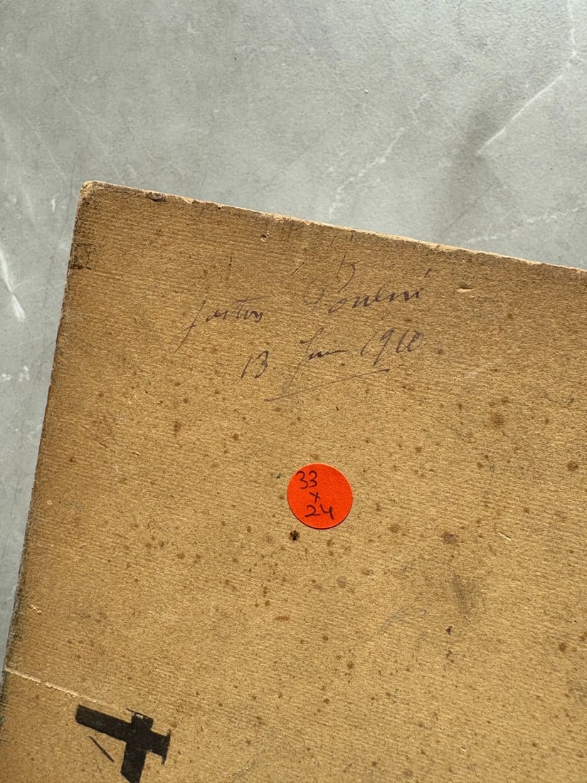 Landscape, Nature, Seaview, City - Antique Oil Painting Signed - 8