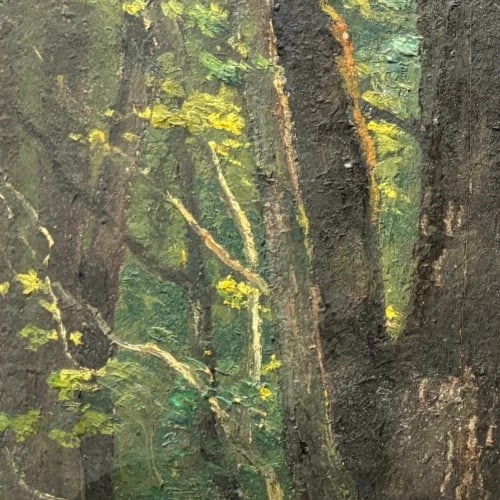 Landscape, Forest, Trees, Barbizon - Antique Oil Painting 19th century - 3