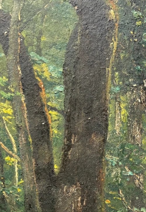 Landscape, Forest, Trees, Barbizon - Antique Oil Painting 19th century - 5