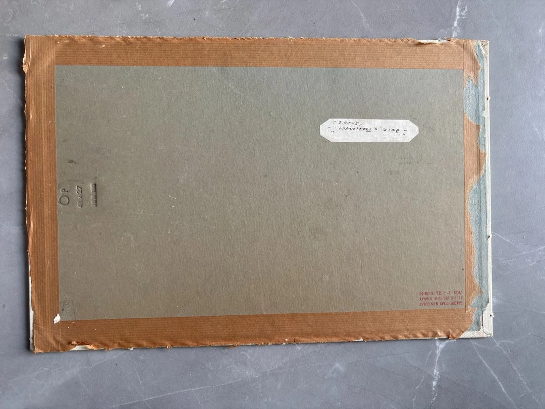 Landscape, Nature, Lake, Mountain, Tresserve Savoie - Painting Antique Original - 8