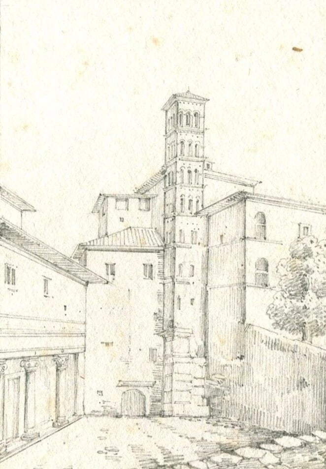 19th Landscape, Architecture, France, Saint Jean Drawing Antique Pencil Original (1 of 8)