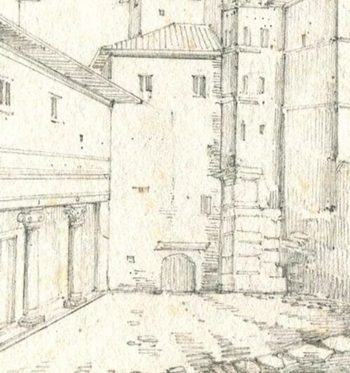 19th Landscape, Architecture, France, Saint Jean Drawing Antique Pencil Original - 4