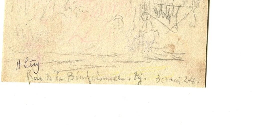 House, Architecture - Drawing Vintage Pencil Original signed Architectural - 7