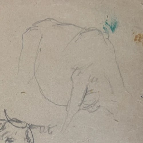 Cow, Animal, Sketch - Drawing Antique Original - 6