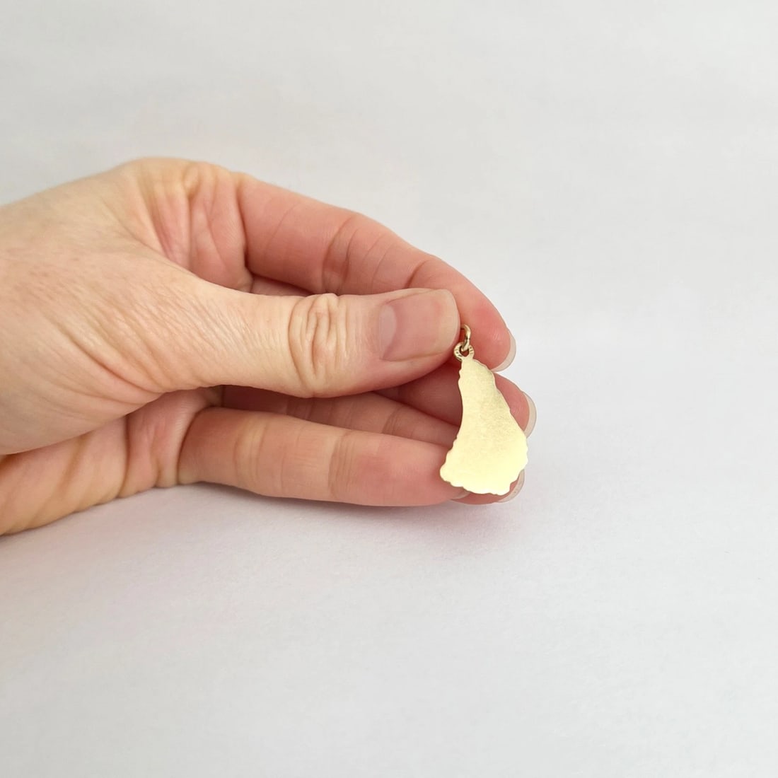 Barbados Necklace Pendant Charm in Italian 14K Yellow Gold, 2.12 Grams - 4