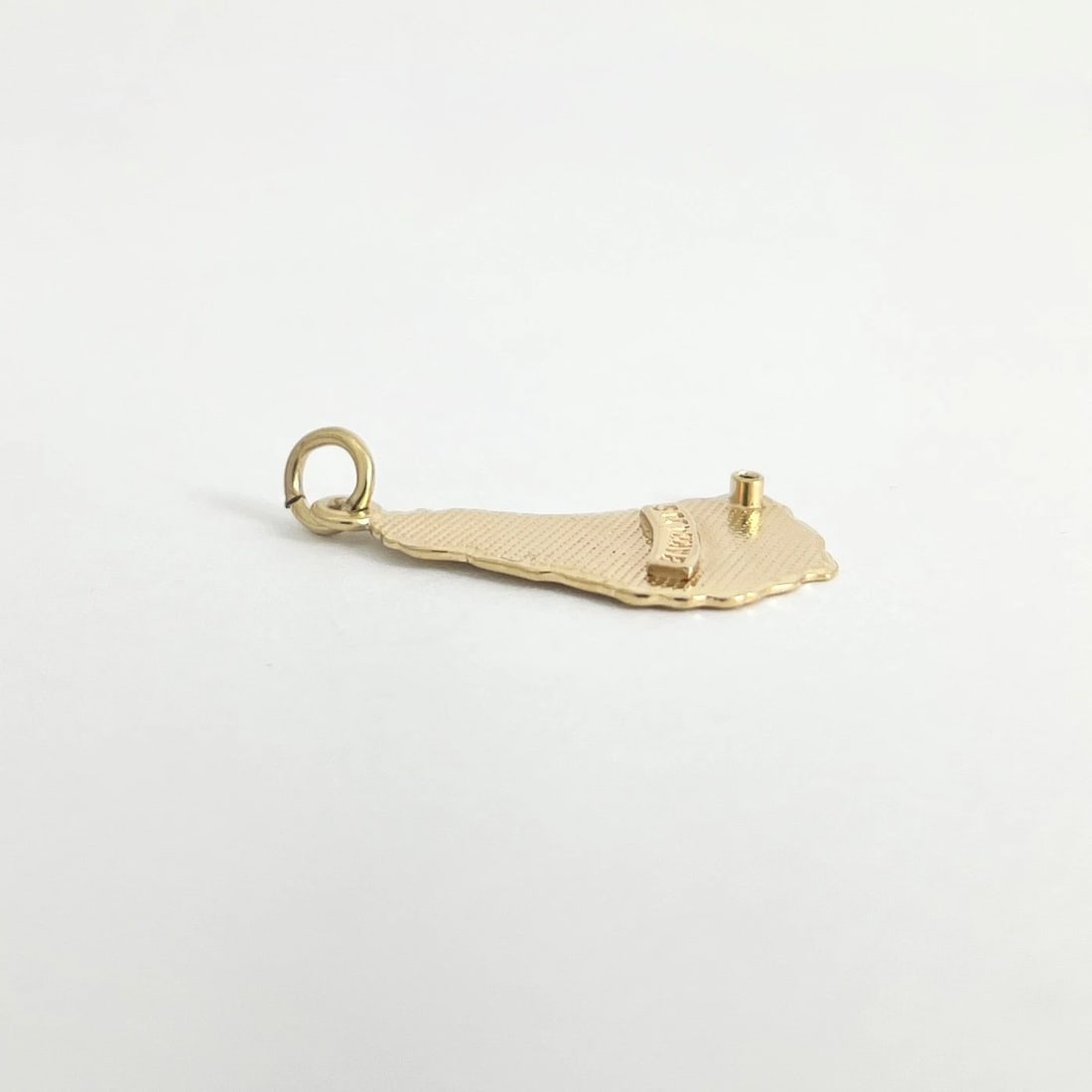 Barbados Necklace Pendant Charm in Italian 14K Yellow Gold, 2.12 Grams - 8