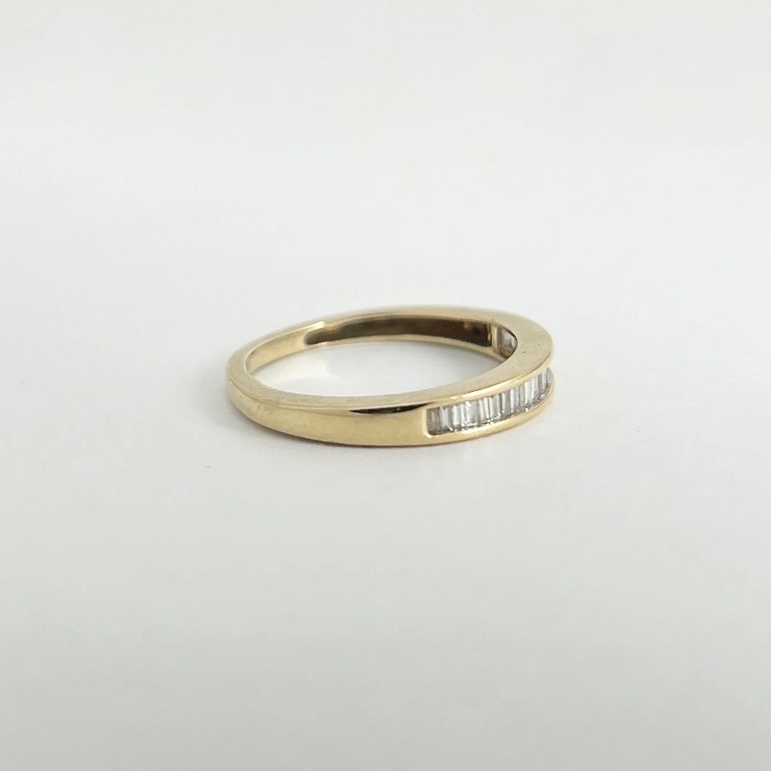 Estate Channel-Set Baguette Diamond Band Ring 14K Yellow Gold .41 CTW, 1.65 Gram - 6